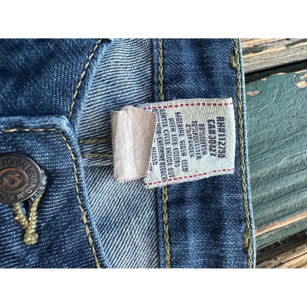 True Religion Slim Straight Dark Wash Denim Jeans Made in USA Size 30
